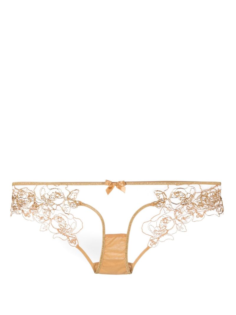 Neutral Lindie Embroidered Briefs