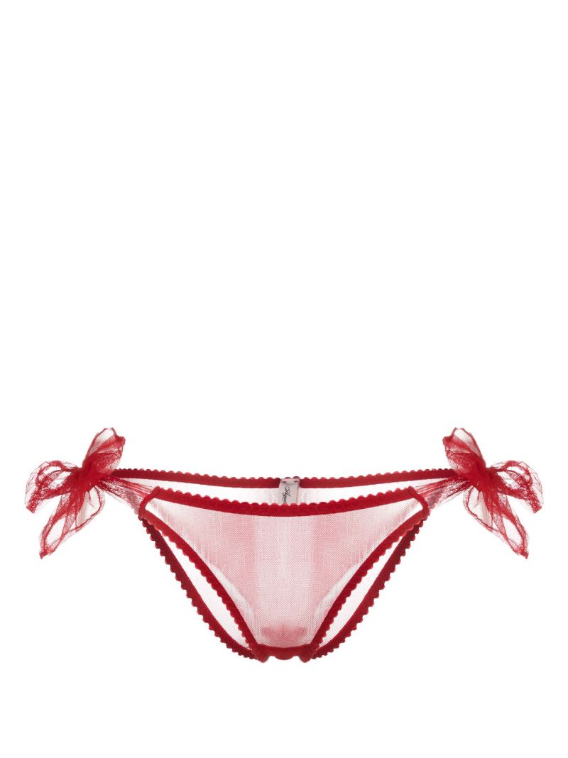 Red Danika Tie-detailed Briefs