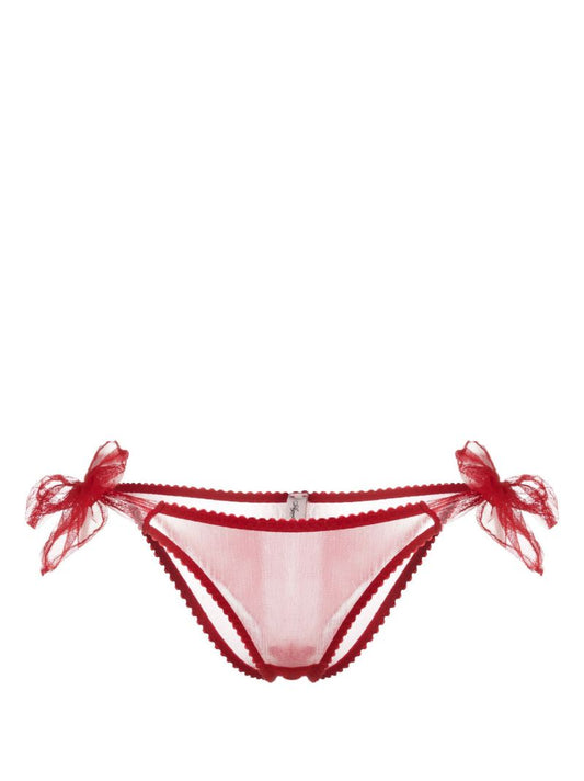 Red Danika Tie-detailed Briefs