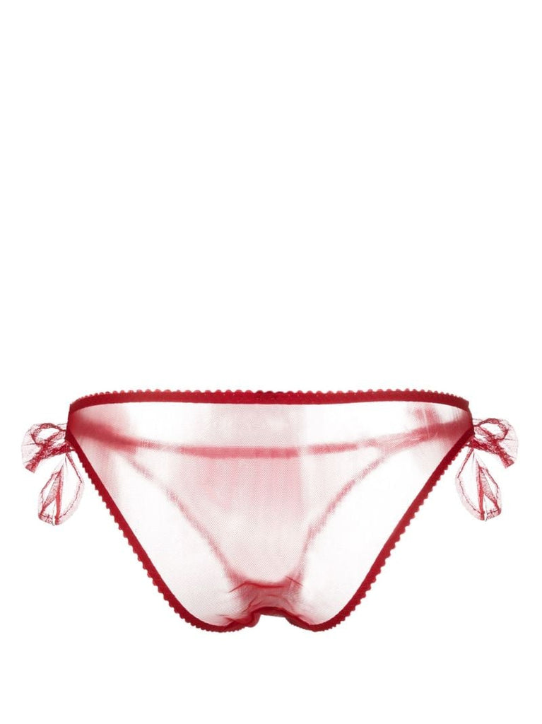 Red Danika Tie-detailed Briefs