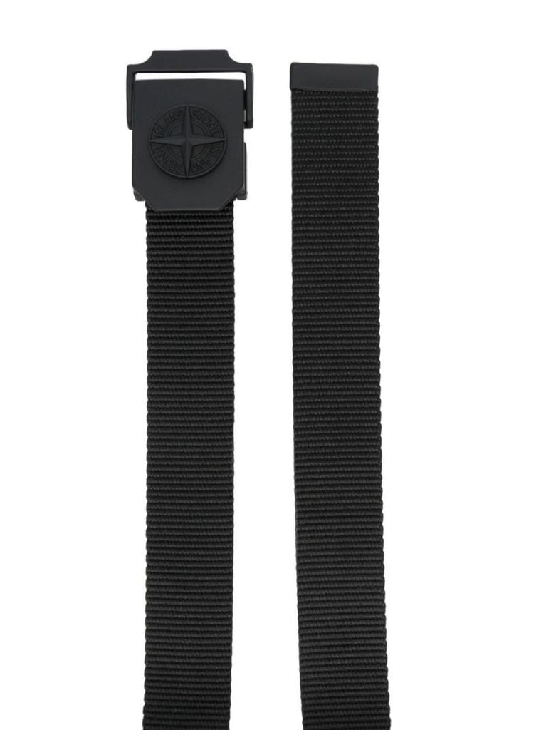 Black Logo Tape Belt