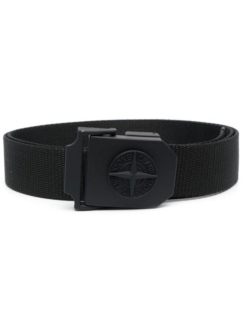 Black Logo Tape Belt