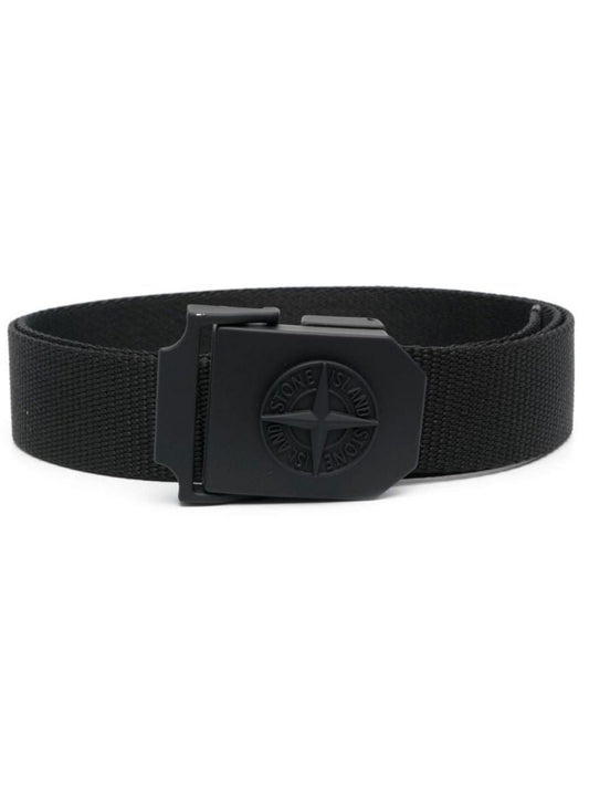 Black Logo Tape Belt