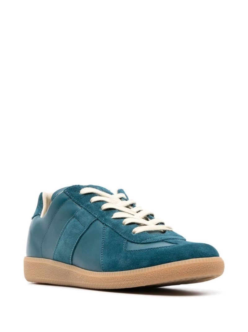 Blue Replica Suede and Leather Sneakers