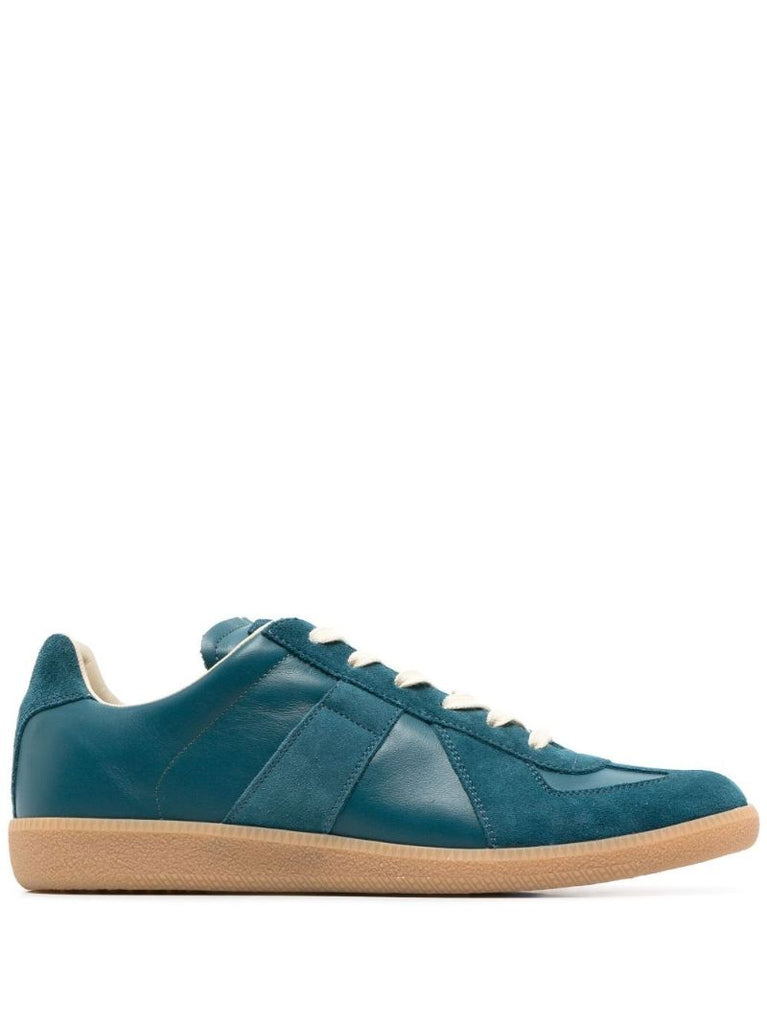 Blue Replica Suede and Leather Sneakers