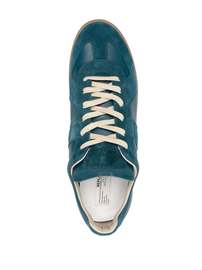 Blue Replica Suede and Leather Sneakers