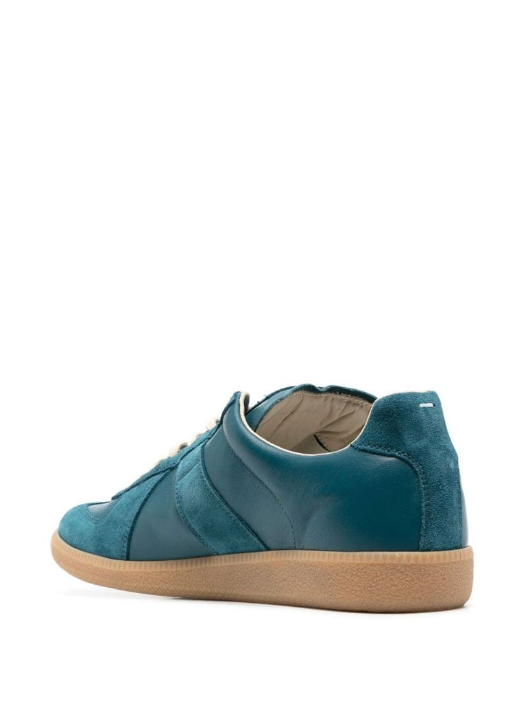Blue Replica Suede and Leather Sneakers