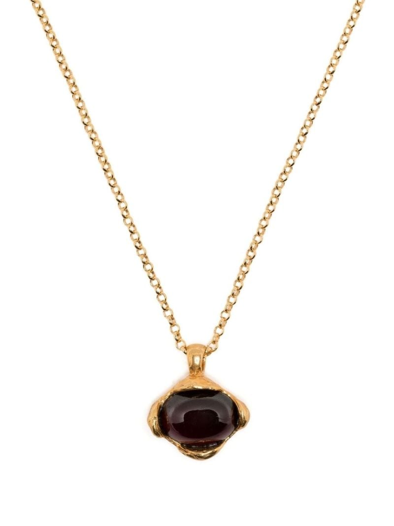Gold-plated the Burning Desire Garnet Necklace