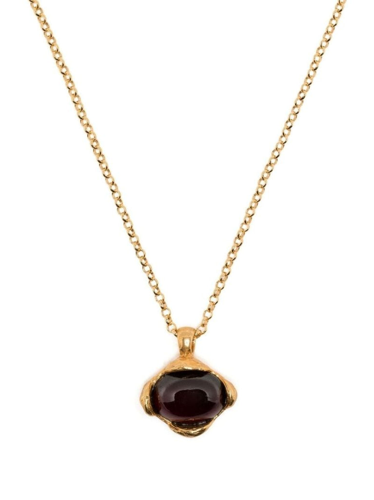Gold-plated the Burning Desire Garnet Necklace