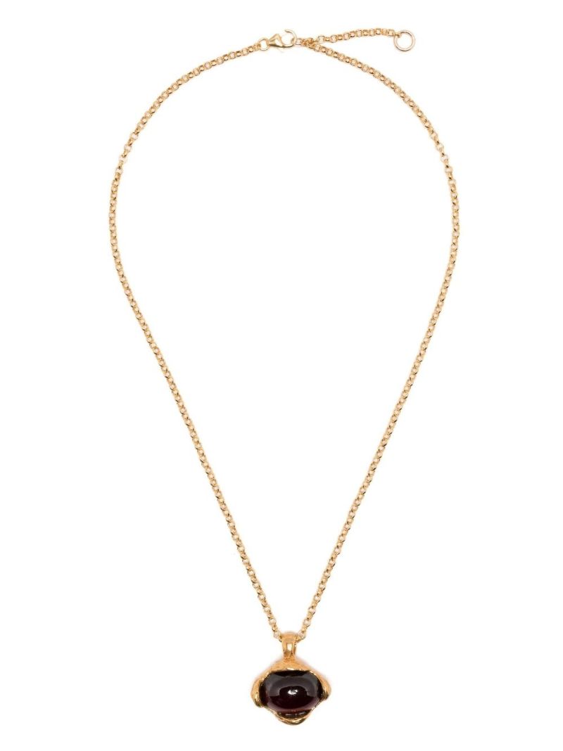 Gold-plated the Burning Desire Garnet Necklace