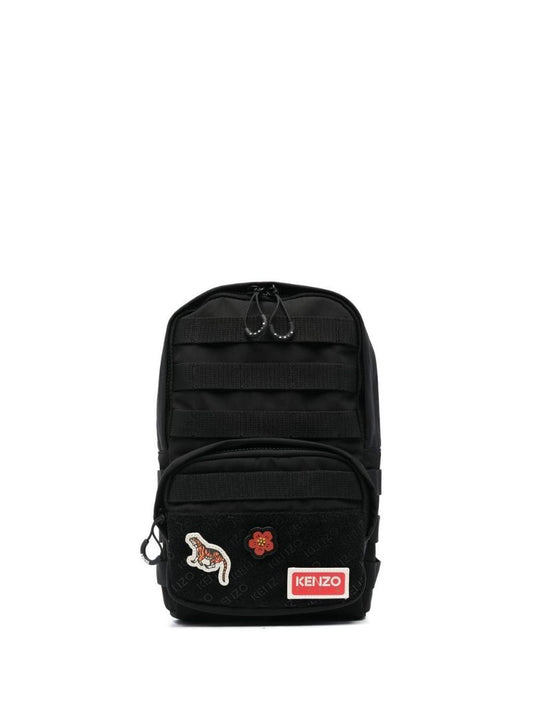 Black Jungle Cross Body Backpack