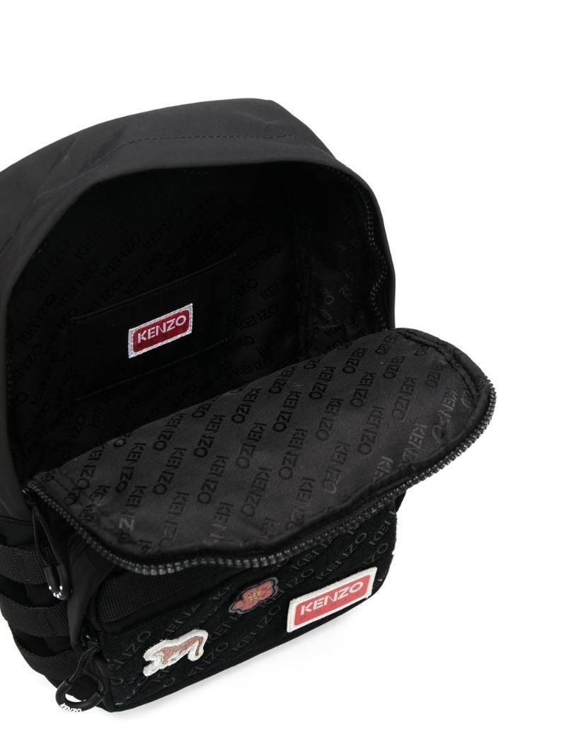Black Jungle Cross Body Backpack