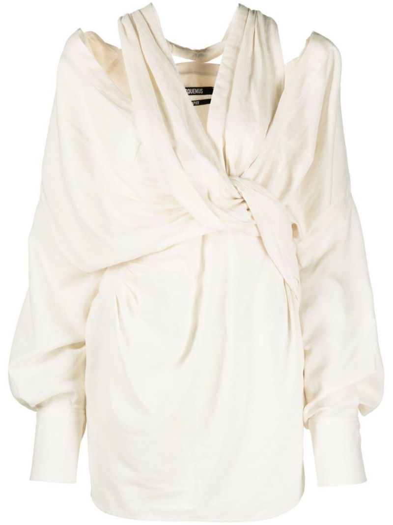 Neutral La Robe Agui Mini Dress