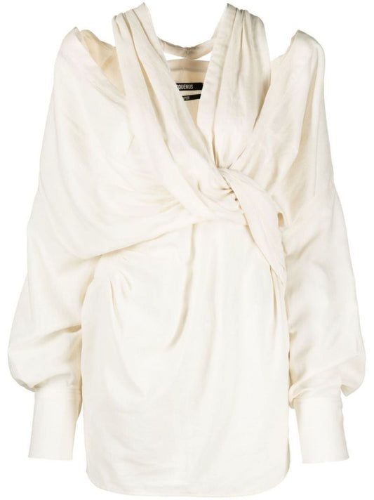 Neutral La Robe Agui Mini Dress