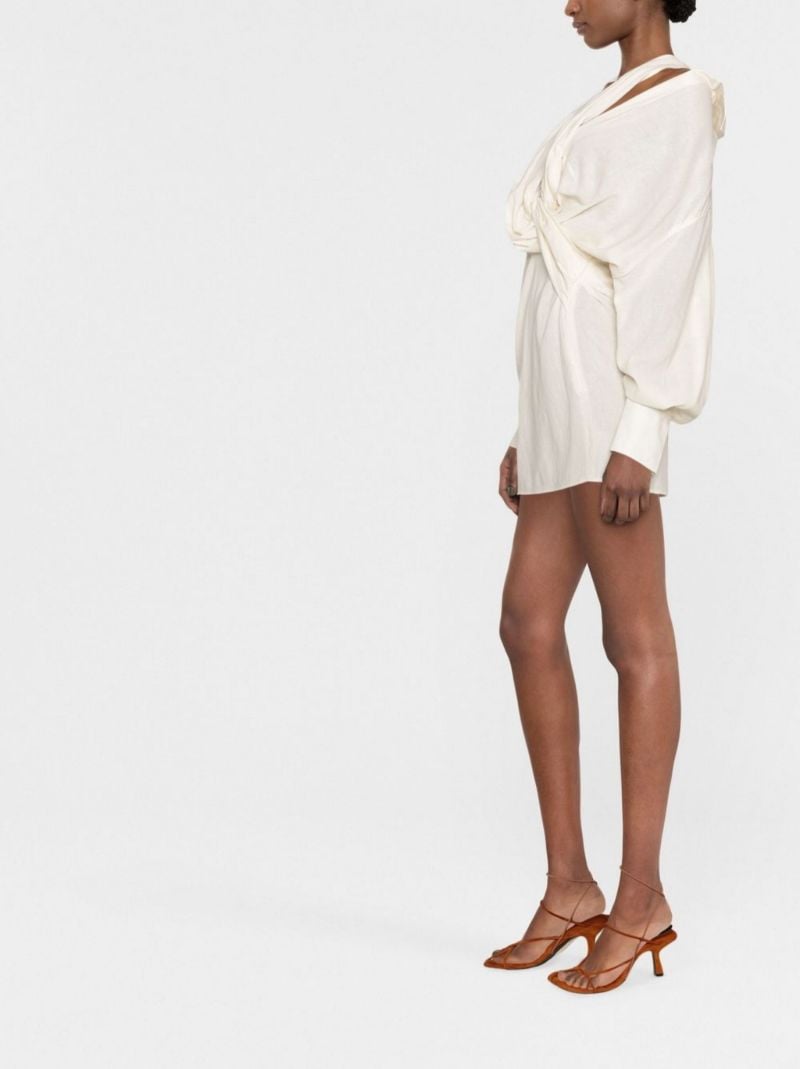 Neutral La Robe Agui Mini Dress