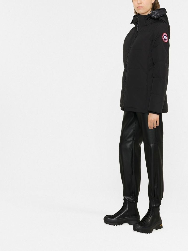 Black Chelsea Hooded Quilted Parka Coat
