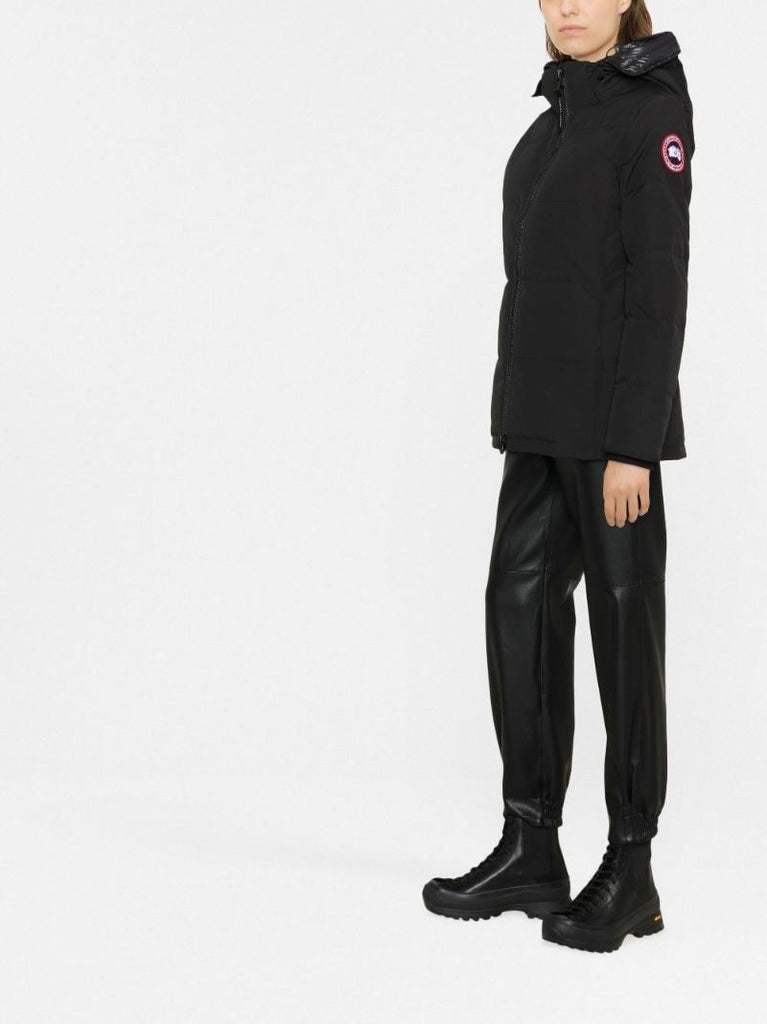 Black Chelsea Hooded Quilted Parka Coat