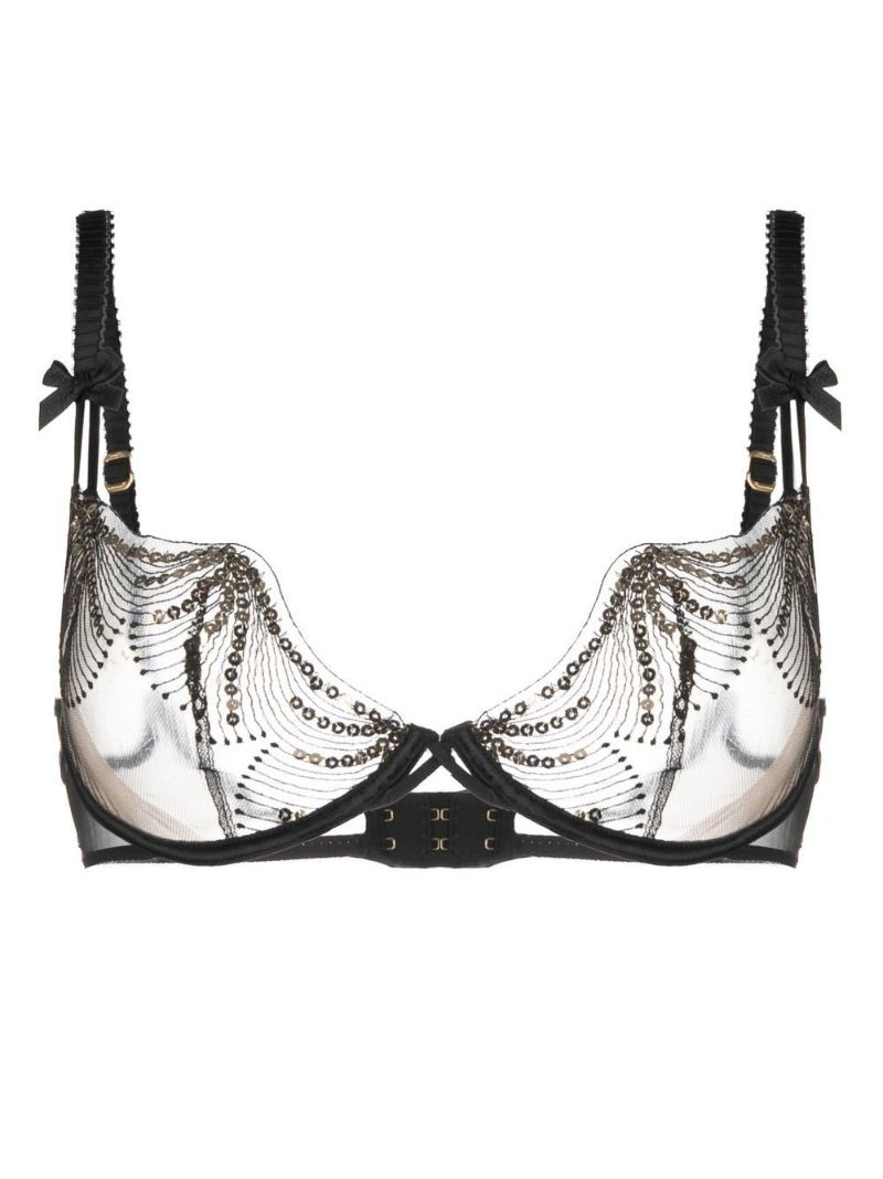 Black Quinny Embellished Underwired Bra