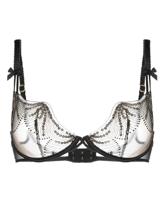 Black Quinny Embellished Underwired Bra