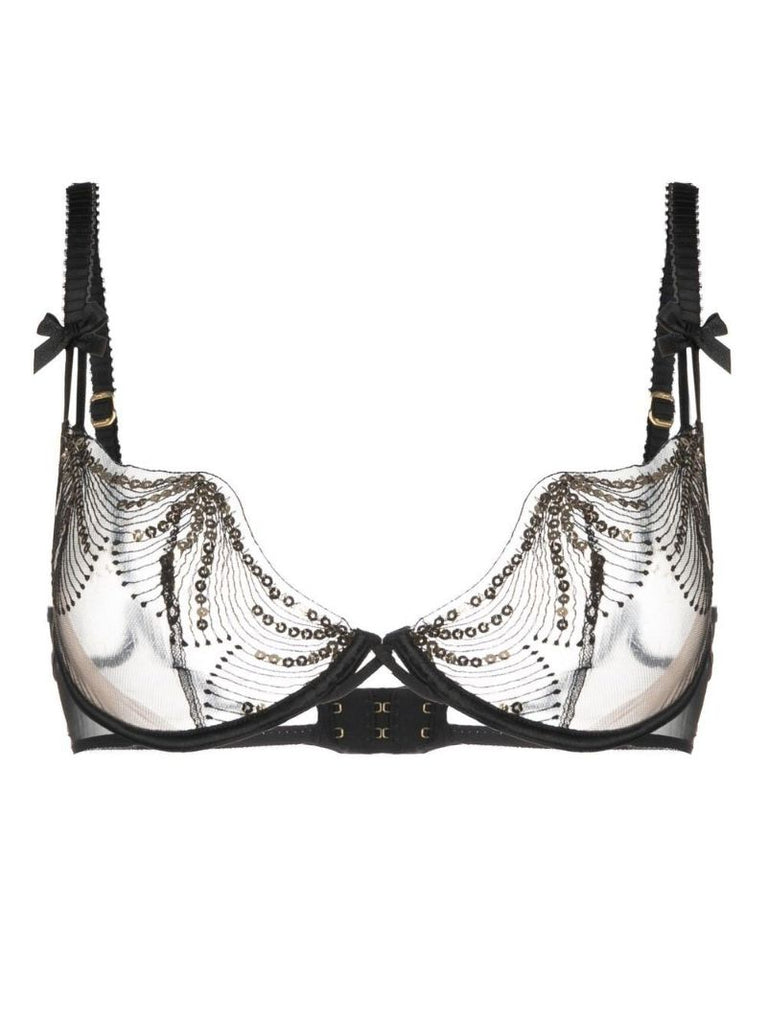 Black Quinny Embellished Underwired Bra