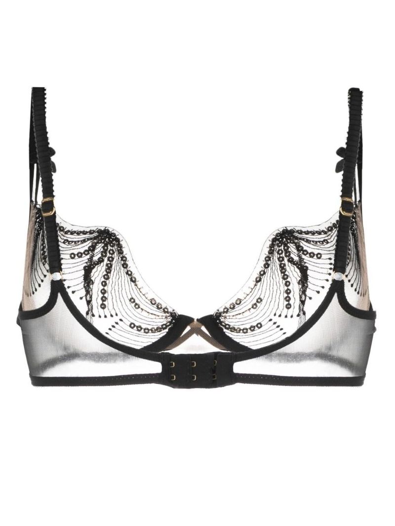 Black Quinny Embellished Underwired Bra