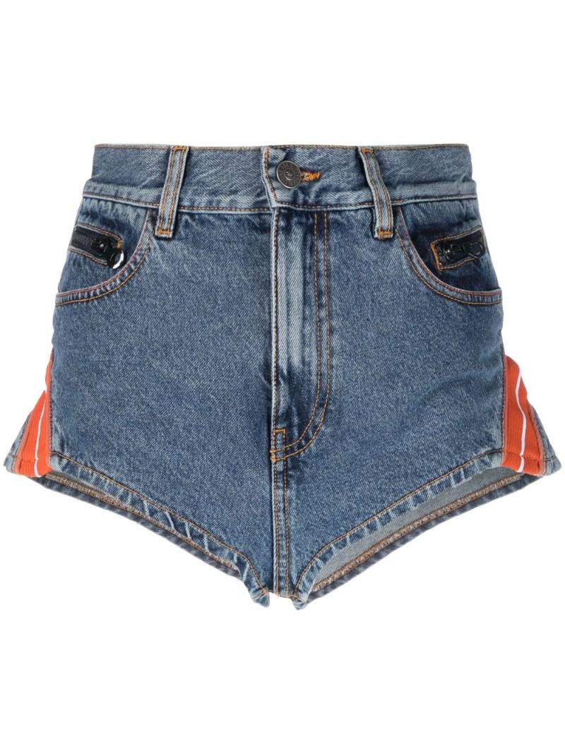 Blue High-waisted Denim Shorts