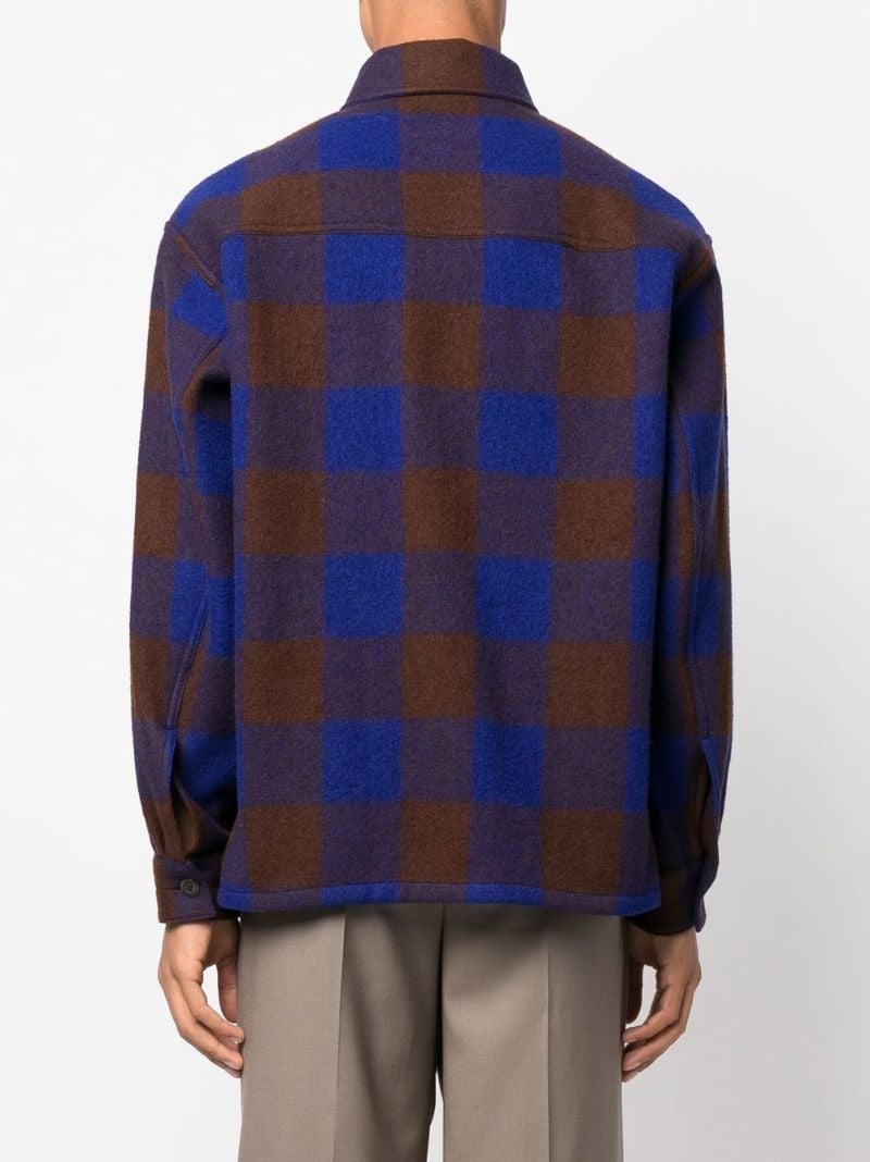 Blue Checked Wool Shirt