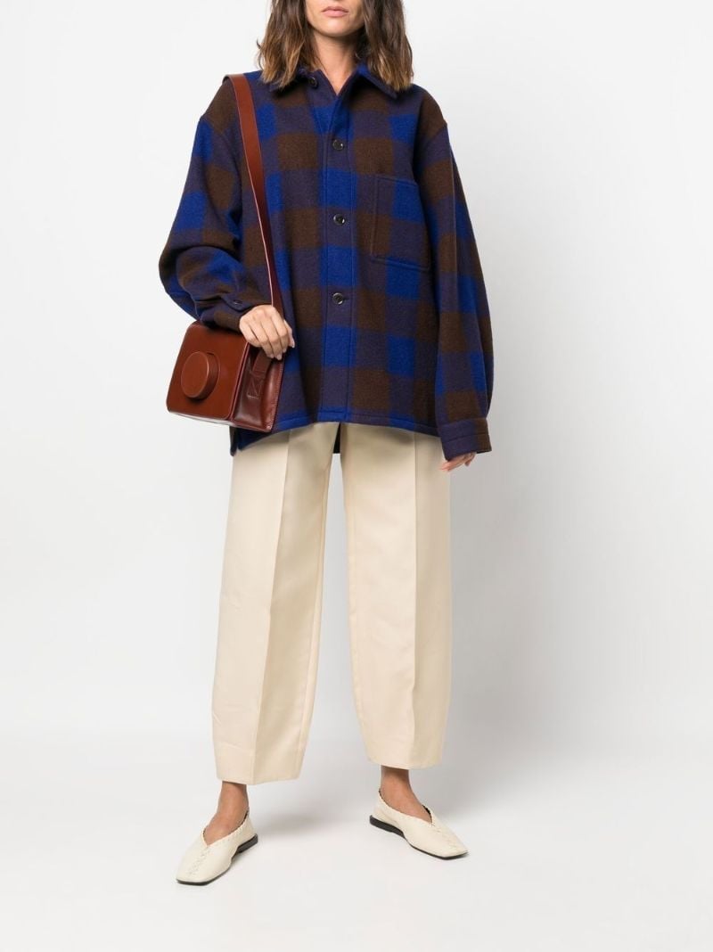 Blue Checked Wool Shirt