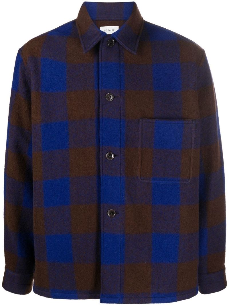 Blue Checked Wool Shirt