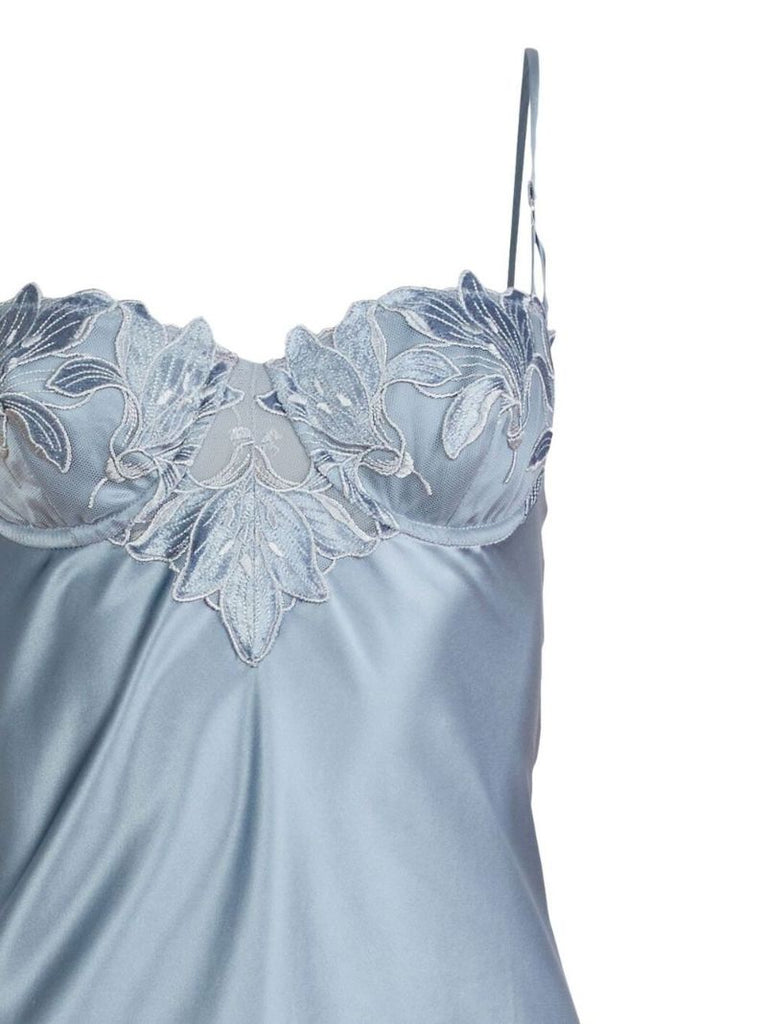 Blue Lace Panelled Camisole