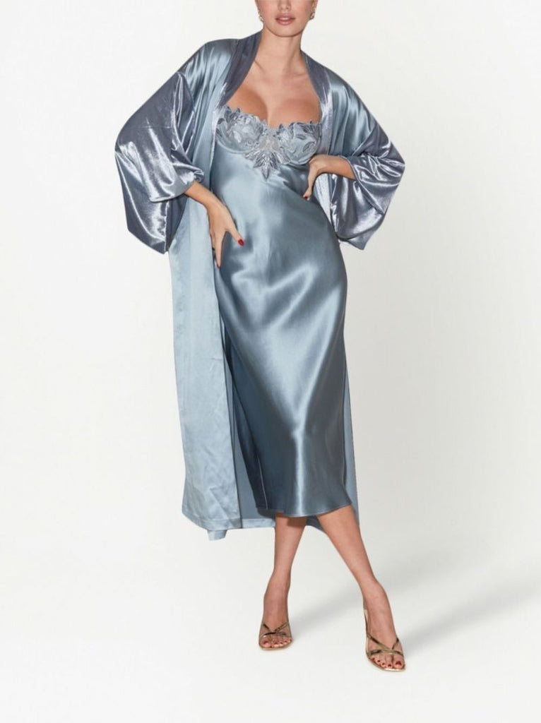 Blue Lace Panelled Camisole