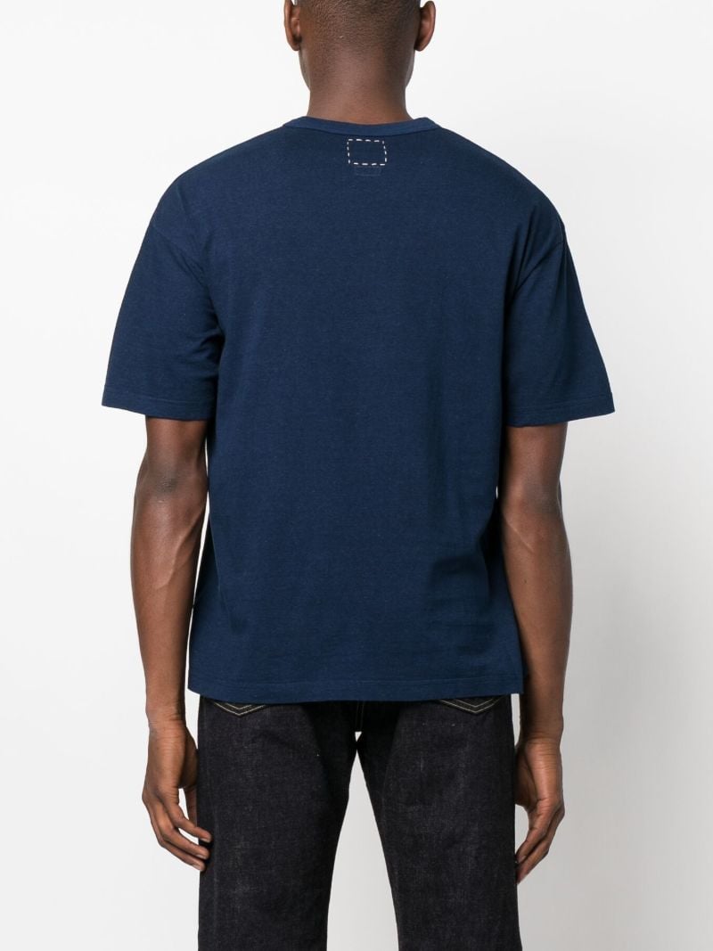 Blue Patch-pocket Cotton T-shirt