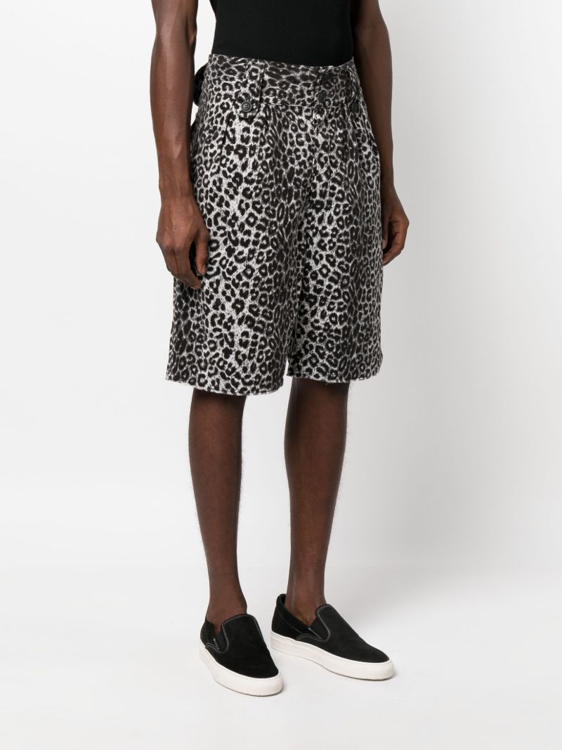 Grey Coronel Leopard Print Shorts