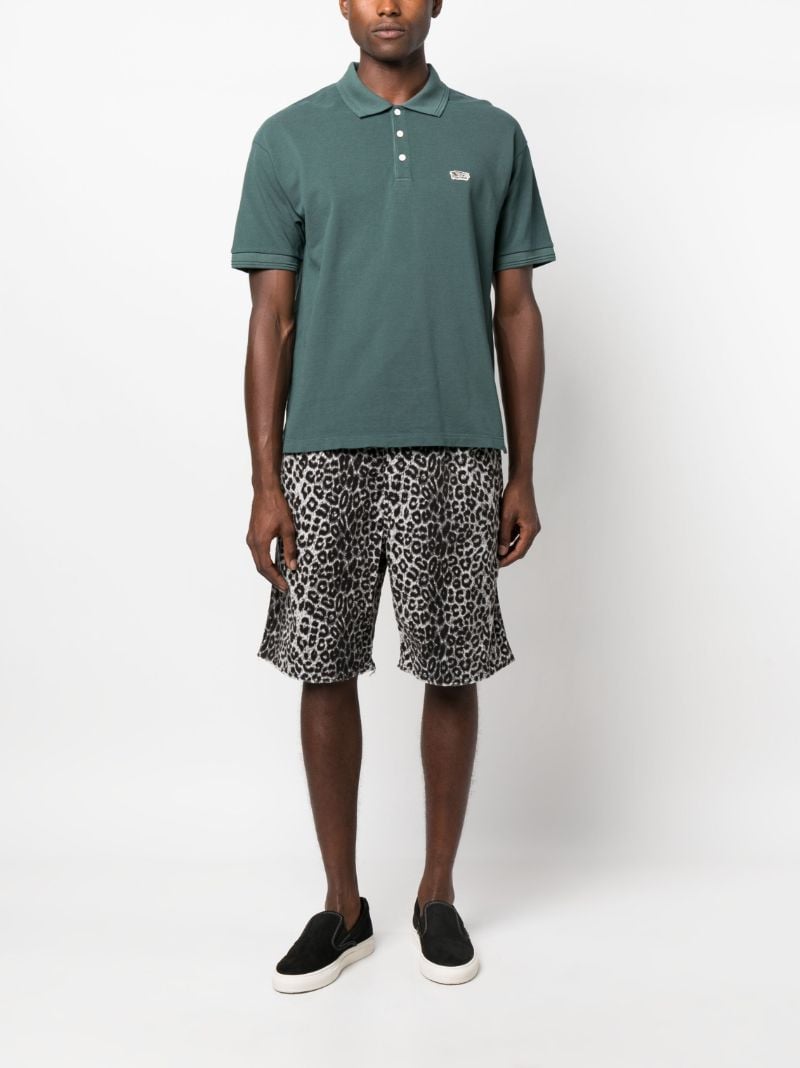 Grey Coronel Leopard Print Shorts