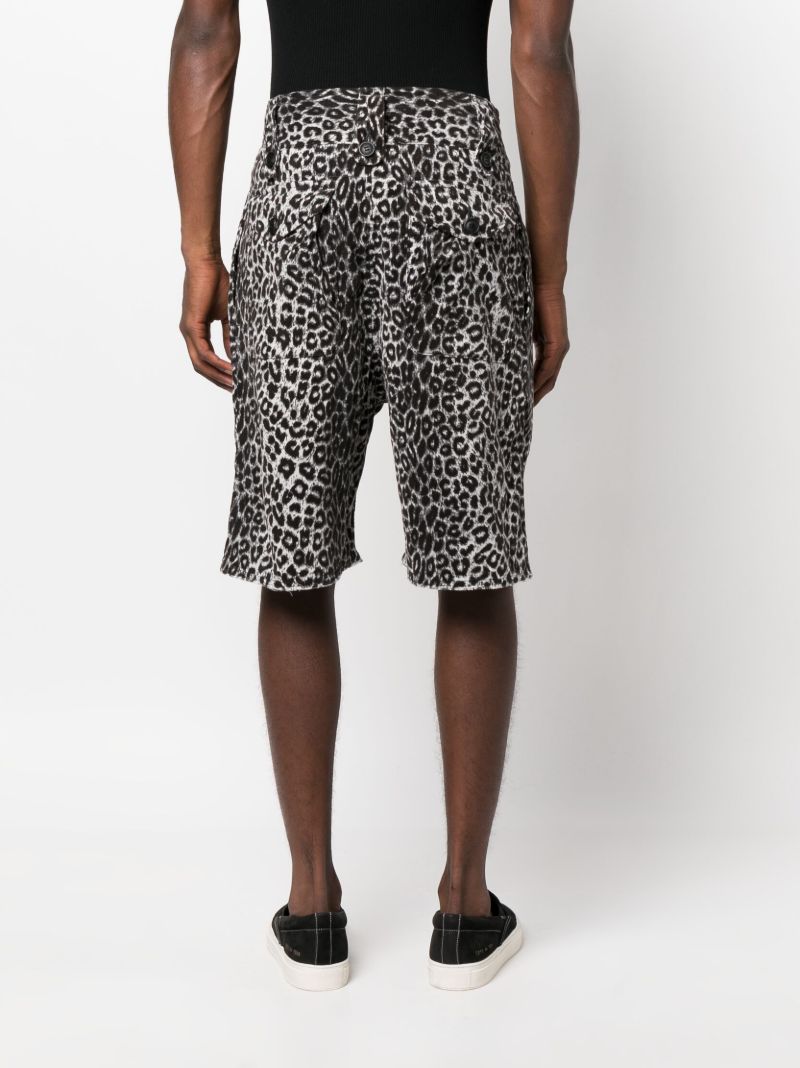 Grey Coronel Leopard Print Shorts