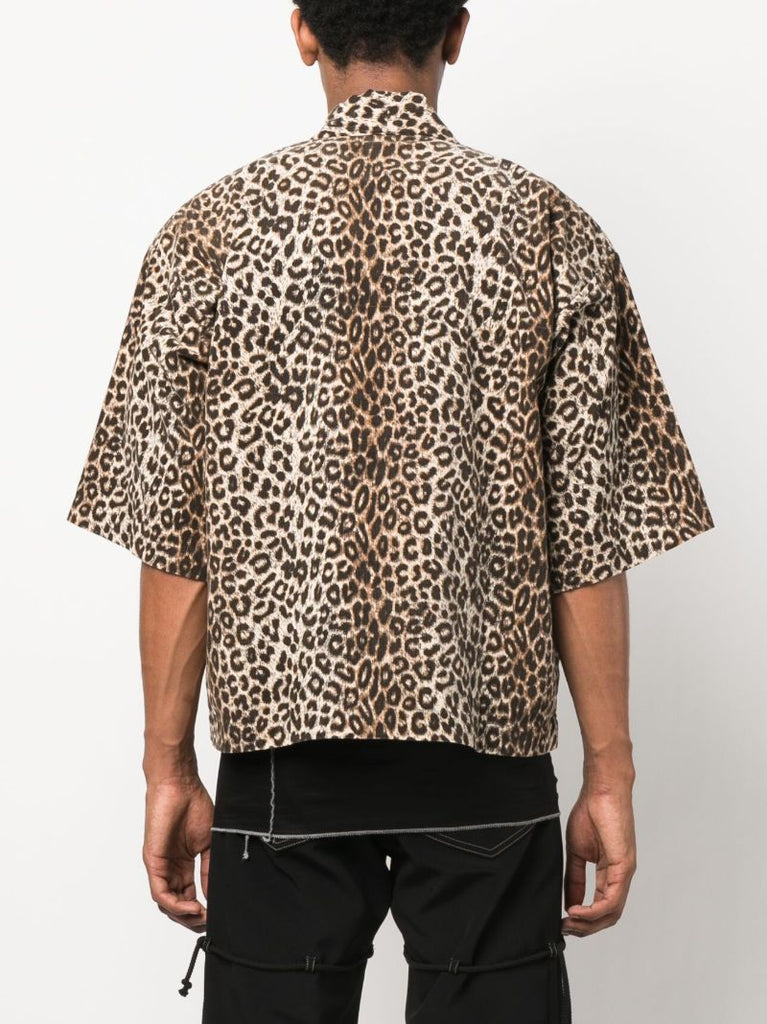Beige and Black Happi Leopard Jacket
