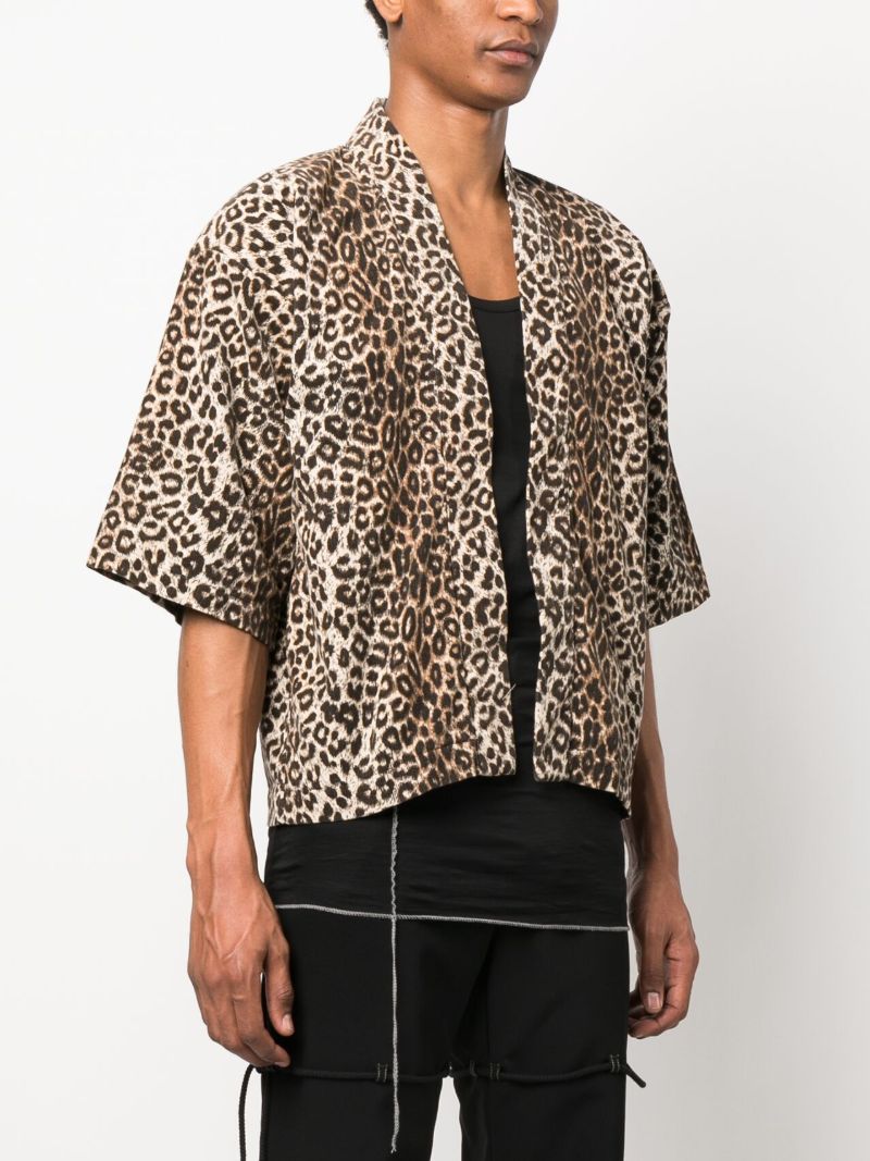 Beige and Black Happi Leopard Jacket