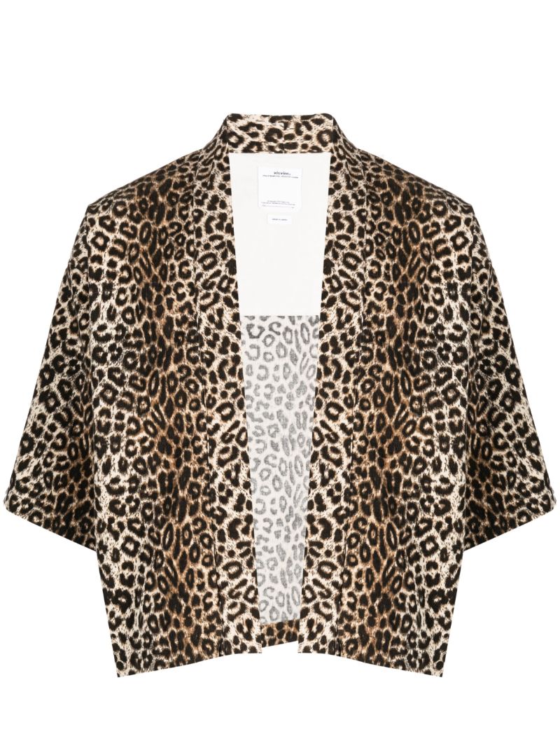 Beige and Black Happi Leopard Jacket