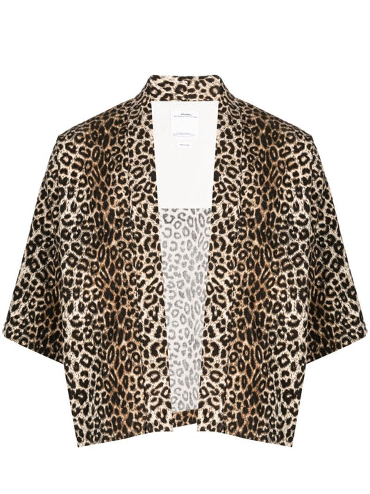 Beige and Black Happi Leopard Jacket