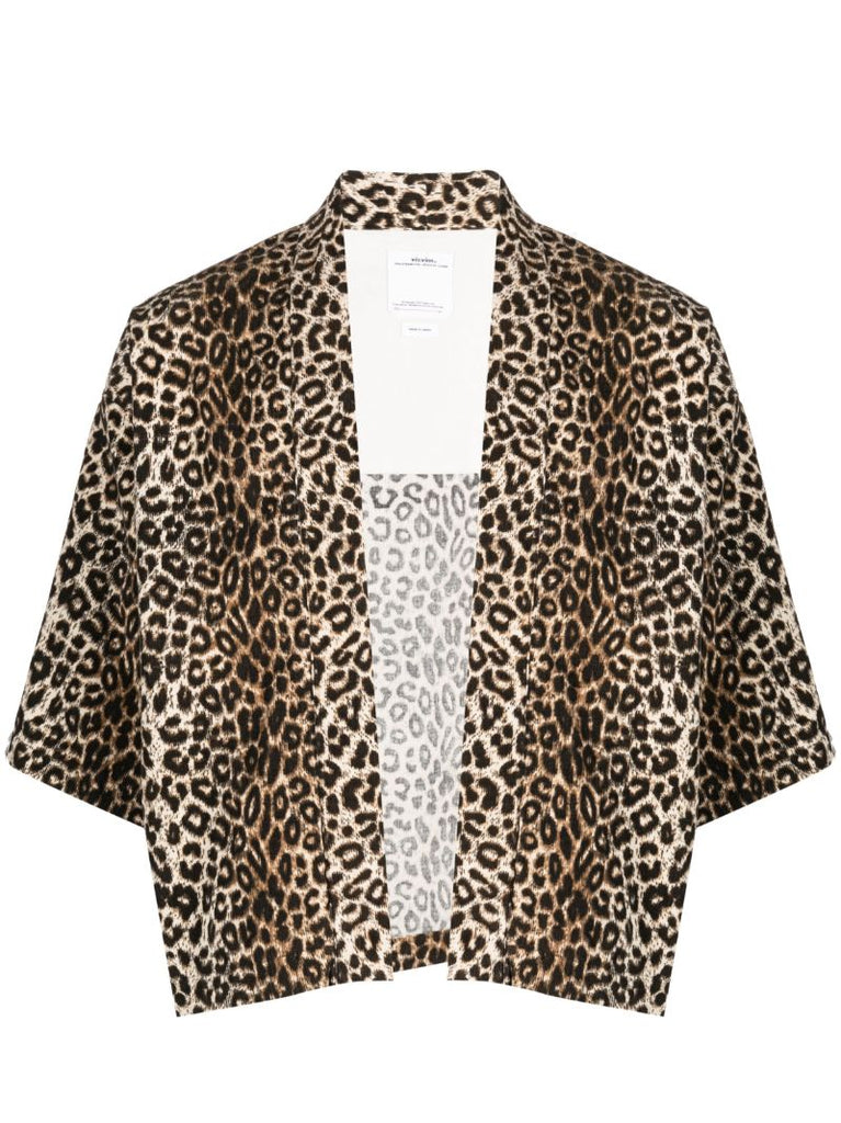 Beige and Black Happi Leopard Jacket