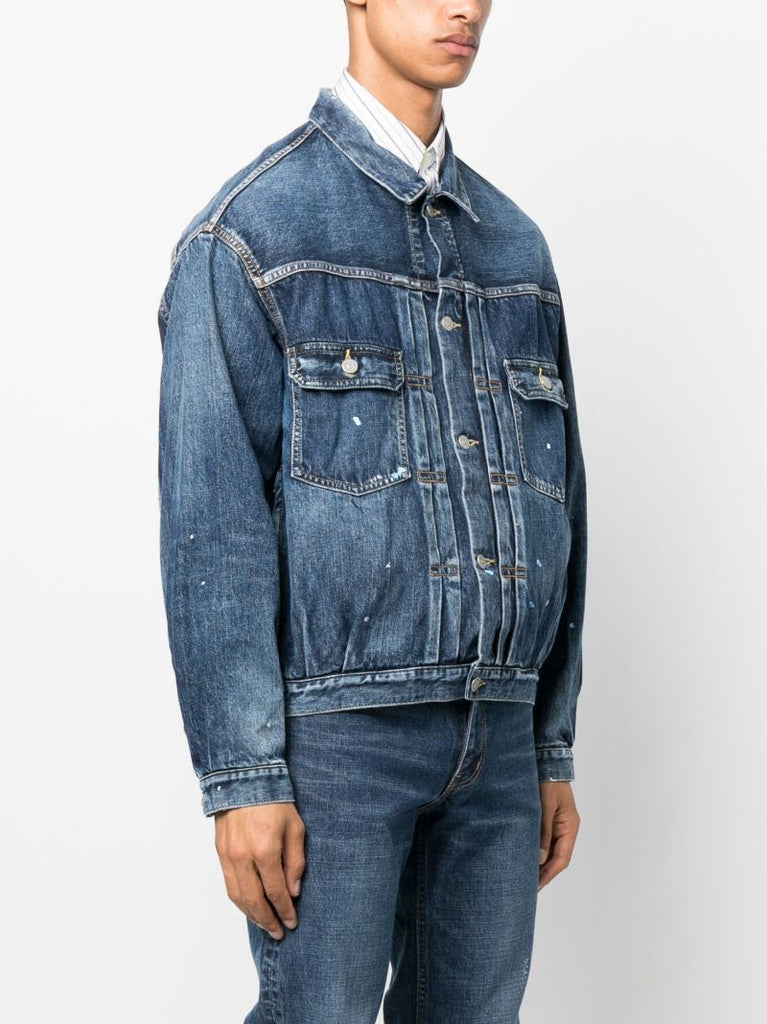 Blue Ss 101xx Dmgd-1010 Denim Jacket