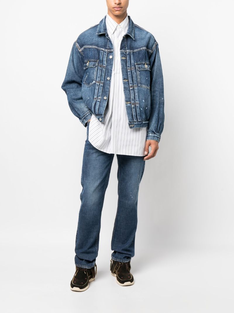 Blue Ss 101xx Dmgd-1010 Denim Jacket