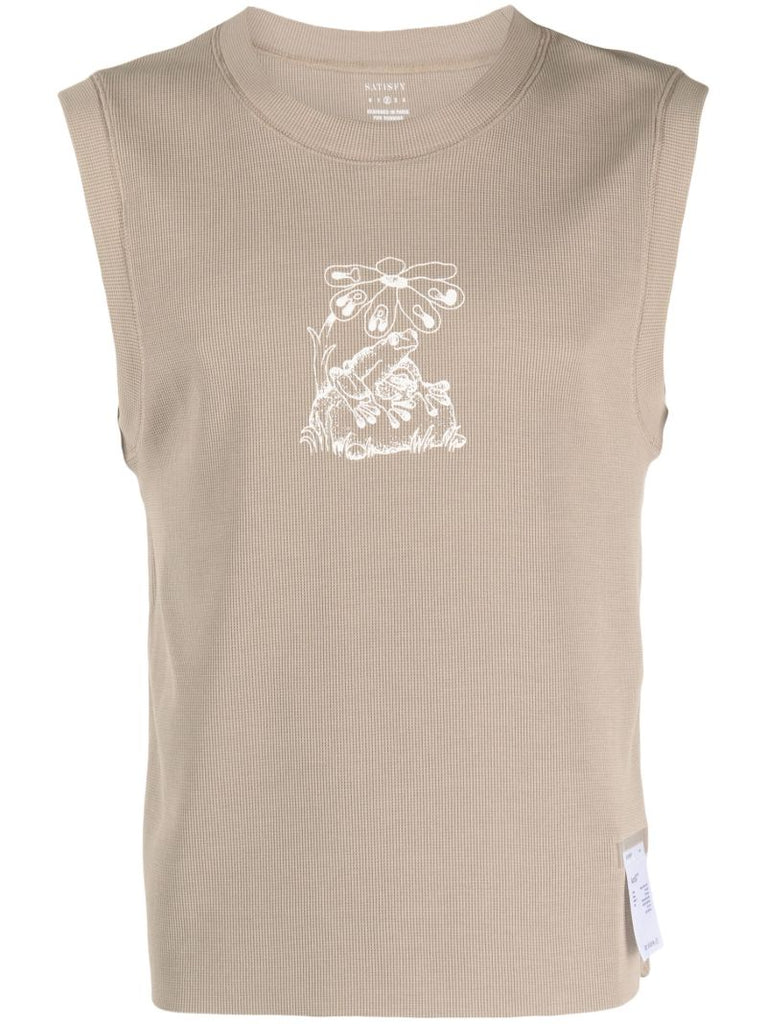 Brown Aura3d Singlet Base Layer Vest