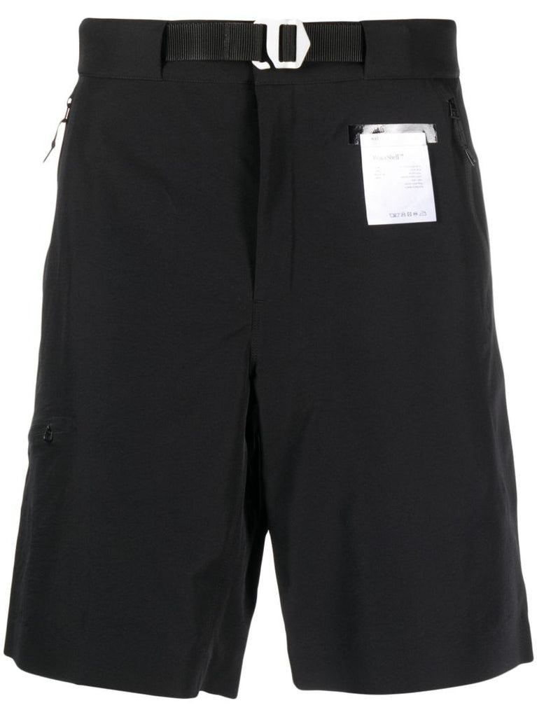 Black Peaceshell Solotex Hiking Shorts