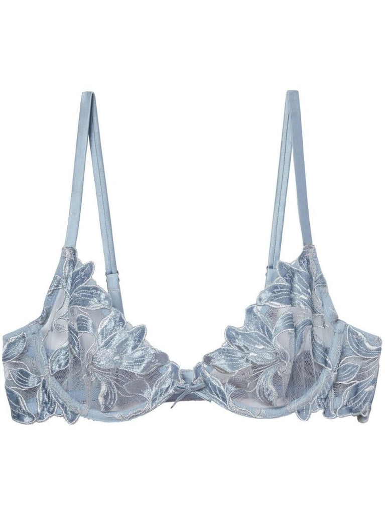 Blue Lily Embroidered Demi Bra