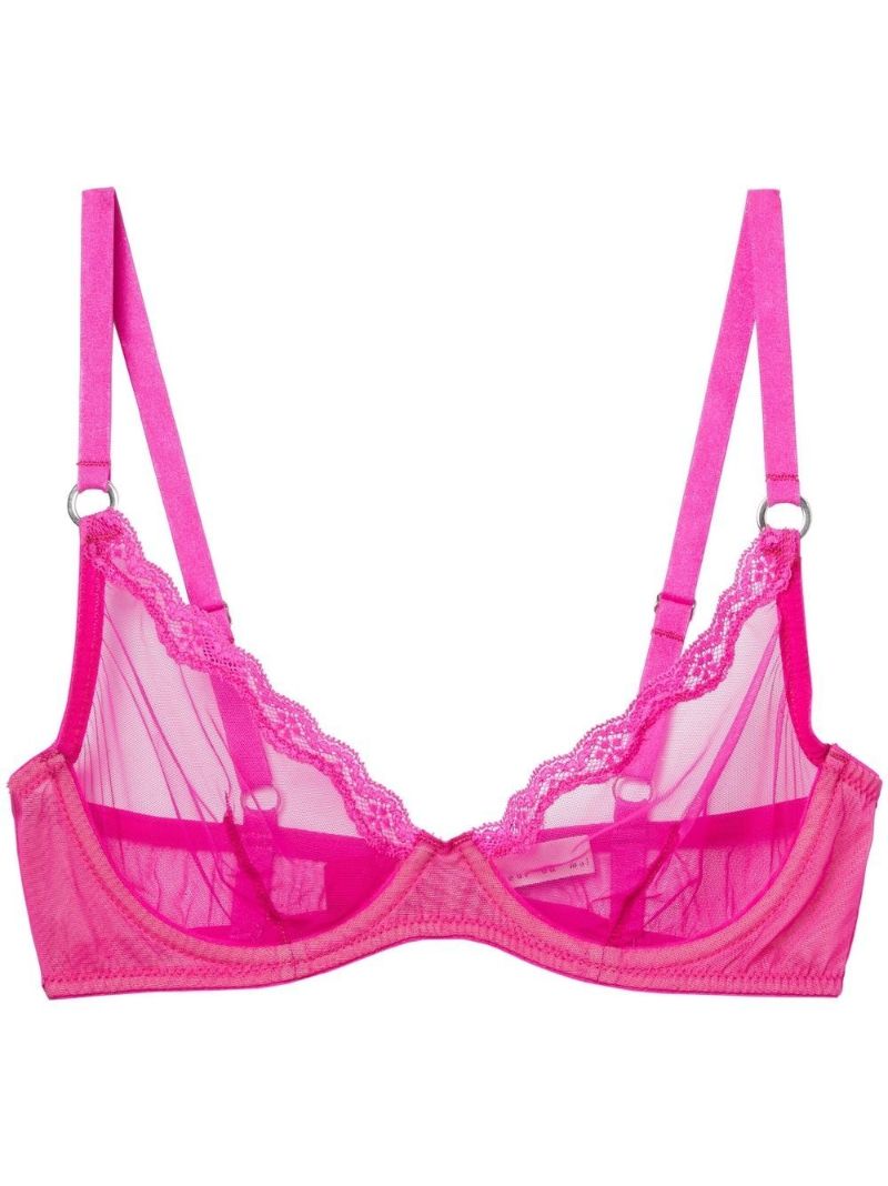 Pink Sheer Tulle Demi Bra