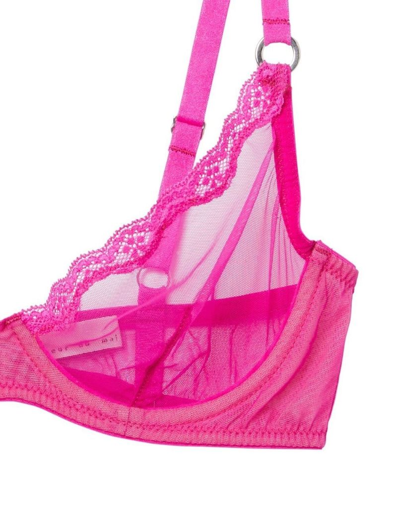 Pink Sheer Tulle Demi Bra