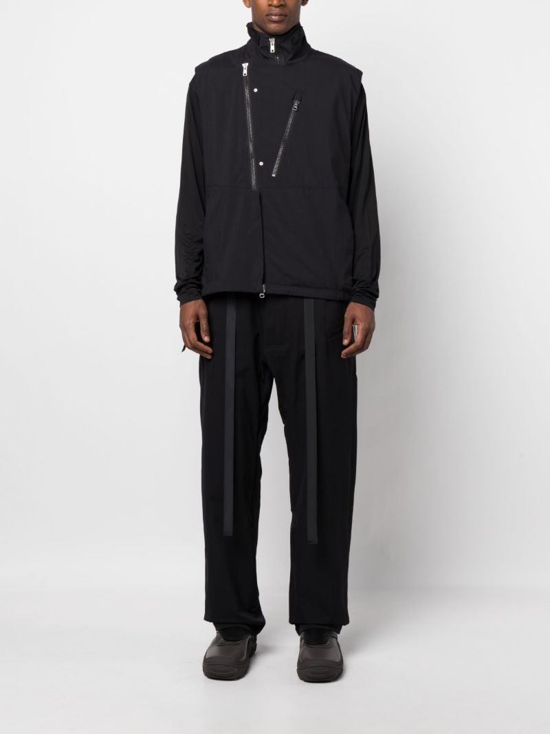 Black Rider Layered Zipped Gilet