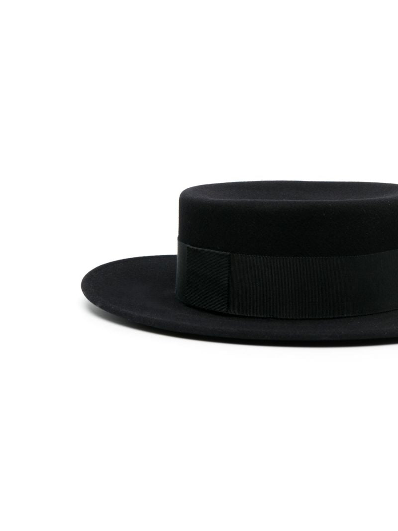 Black Kiki Canotier Hat