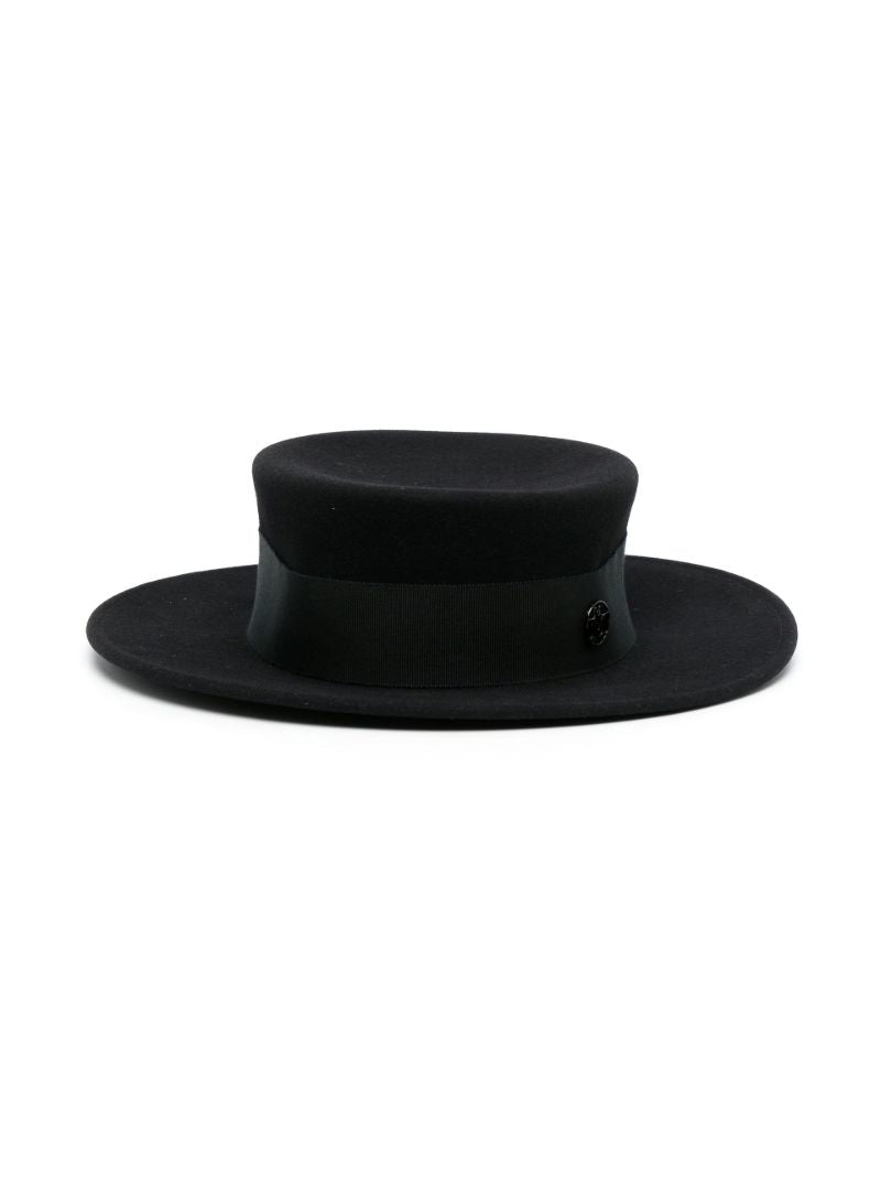 Black Kiki Canotier Hat